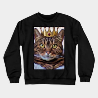 Cat with Crown Crewneck Sweatshirt